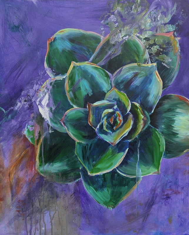 Succulent Symphony by artist Nancy Paton